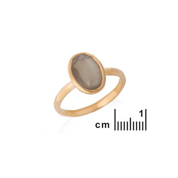 Bague Pierre de lune argent dore