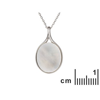 PENDENTIF NACRE ARGENT
