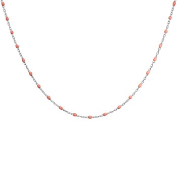 Collier argent - Olives roses