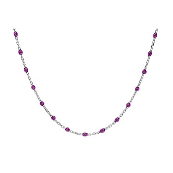 Collier argent - Olives violettes