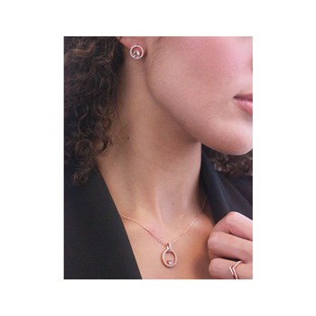 Boucles d'oreilles Desiree  - Or Rosé et cristal