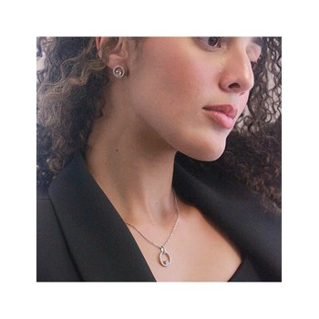 Earrings Desiree - Silver and crystal