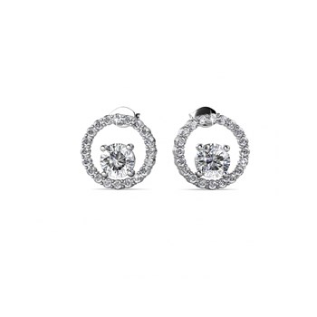 Earrings Desiree - Silver and crystal