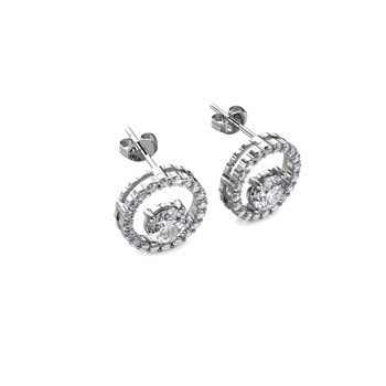Earrings Desiree - Silver and crystal