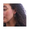 Boucles d'oreilles Laelia Dangling Hoop - Argenté et cristal - vue V2