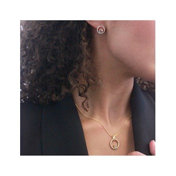 Amory pendant - Gold and crystal