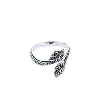 bague en argent serpent réglable
