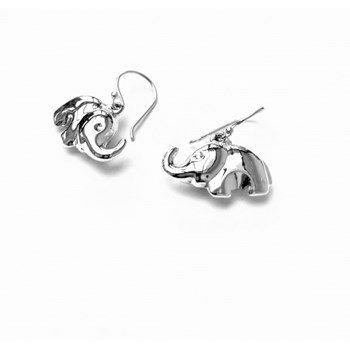 Silver elephant earrings