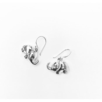 Silver elephant earrings
