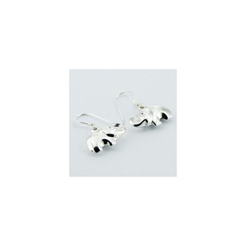 Silver elephant earrings