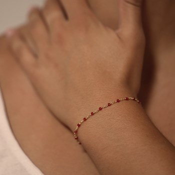 Bracelet En Argent Rhodié Pierres Noires