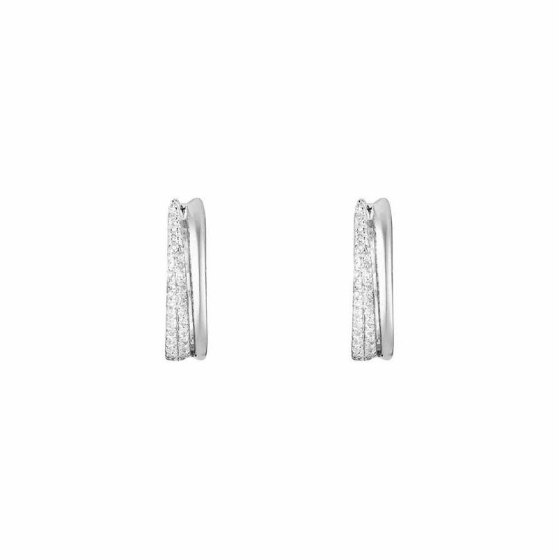 Boucles d'oreilles 'Créole Maya' Or et Diamants