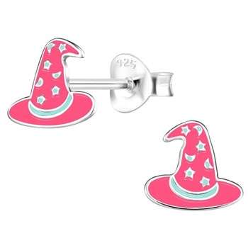 Boucle d'oreille chapeau de petite sorciére en argent 925/1000