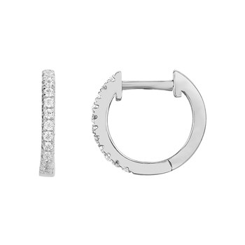 Créoles en Argent avec oxyde de zirconium blanc