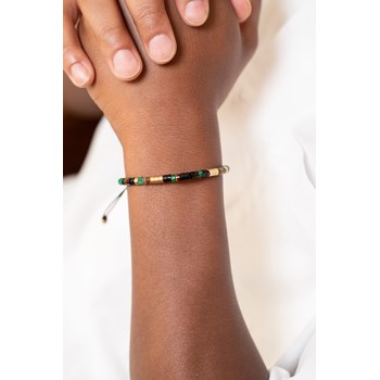 Bracelet souple Walid en Acier 316L avec oeil de tigre multicolore