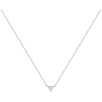 Collier mono-motif en Argent avec oxyde de zirconium blanc