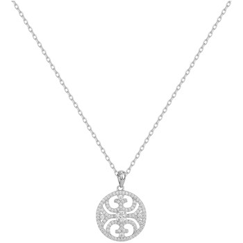 Collier mono-motif en Argent avec oxyde de zirconium blanc