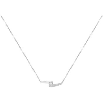 Collier mono-motif en Argent avec oxyde de zirconium blanc