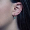 Boucles d'oreilles créoles Serena en pierres Turquoise Africain - vue V3