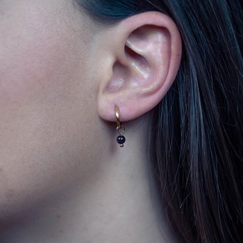 Boucles d'oreilles créoles Serena en pierres Grenat