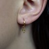 Boucles d'oreilles créoles Serena en pierres Citrine - vue V2