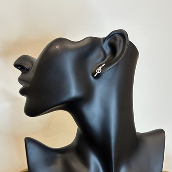 G clef music earrings - Solid silver 925/1000