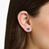 Boucles d'oreilles Thomas Sabo argent oxyde bleu - vue V2