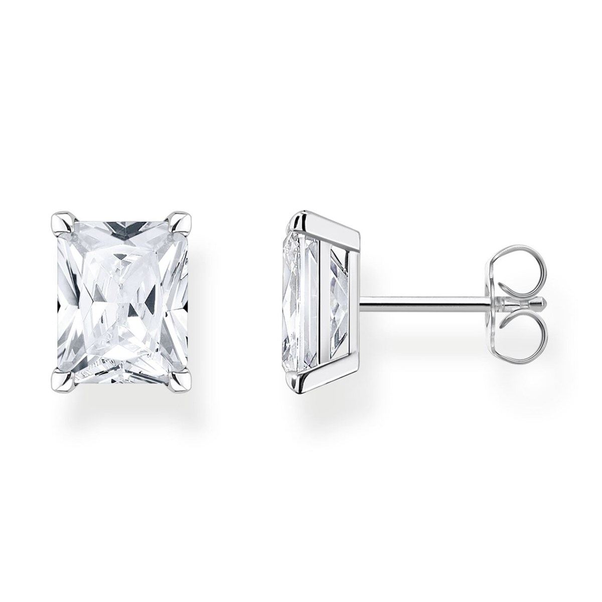 Boucles d'oreilles Thomas Sabo argent oxyde_x000D_
rectangulaire