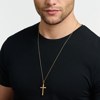 Pendentif Thomas Sabo croix argent doré