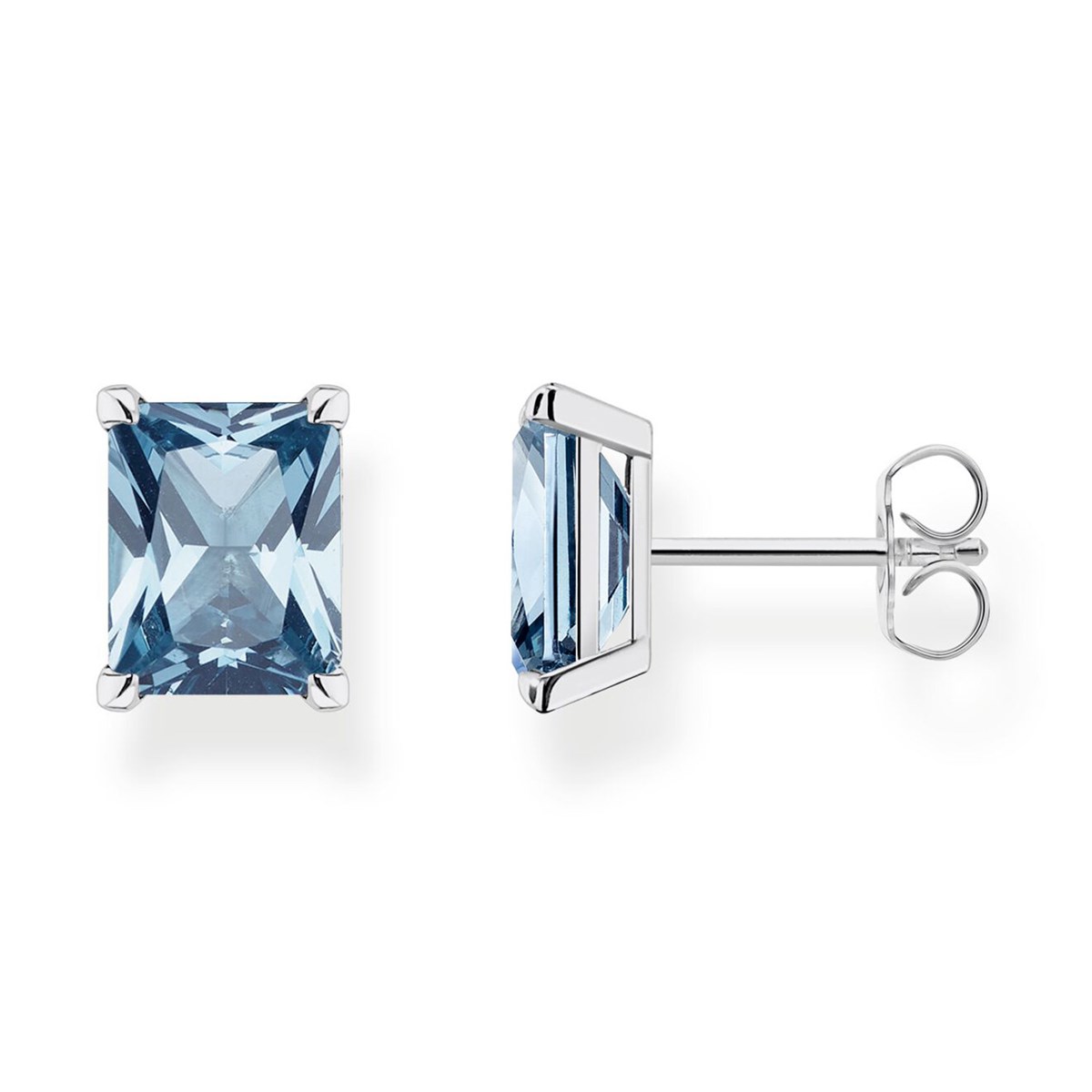 Boucles d'oreilles Thomas Sabo argent oxyde bleu_x000D_
rectangulaire