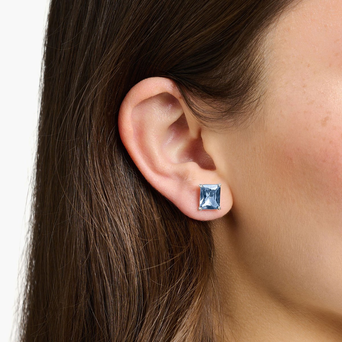 Boucles d'oreilles Thomas Sabo argent oxyde bleu_x000D_
rectangulaire - vue 2