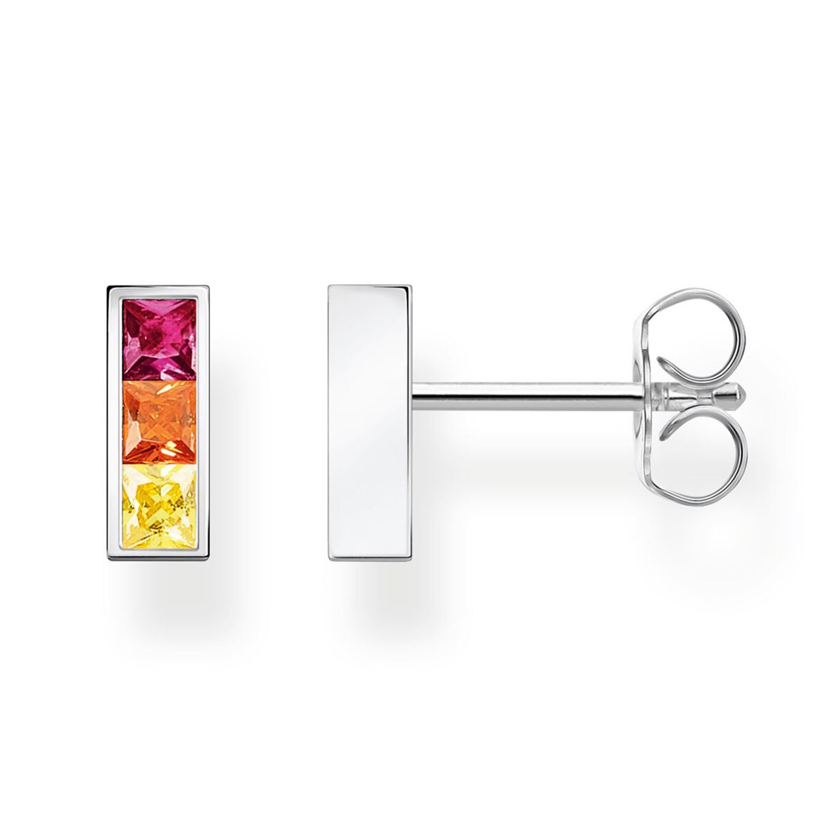 Boucles d'oreilles Thomas Sabo argent_x000D_
oxydes arc-en-ciel - vue 2