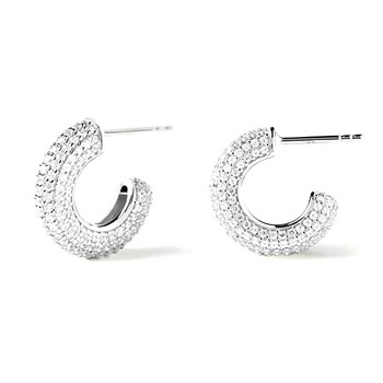 Boucles d'oreilles créoles PdPaola King argent