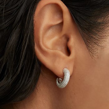 Boucles d'oreilles créoles PdPaola King argent