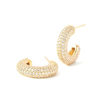 Boucles d'oreilles créoles PDPaola King dorées
