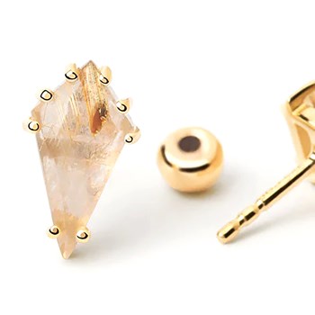 Boucle d'oreille individuelle PdPaola Akiro Rutile