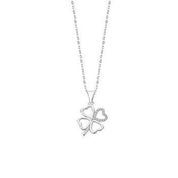 Collier Lotus Silver Trèfle