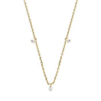 Collier Fossil Sadie Shine Bright en laiton doré