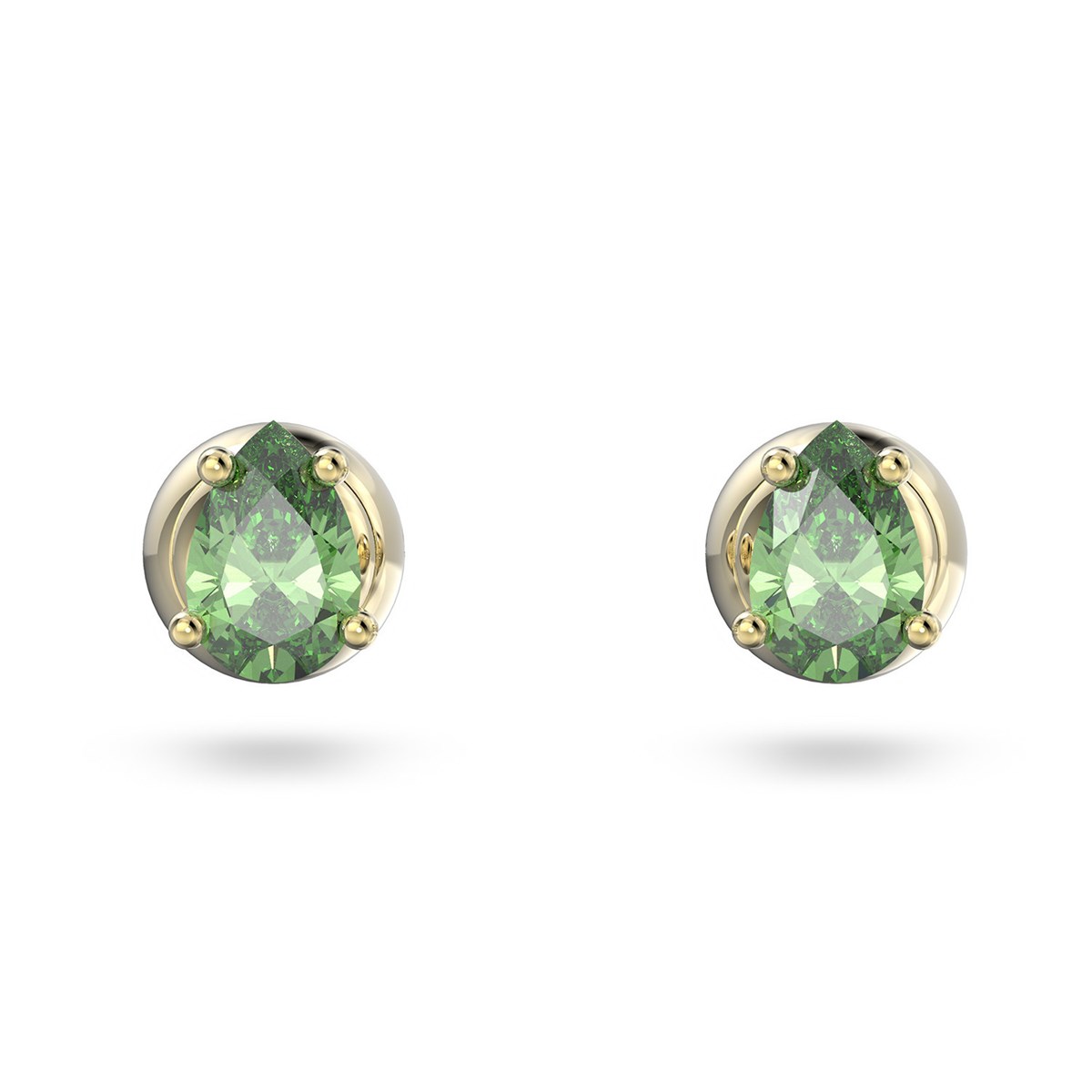 Boucles d'oreilles clous Swarovski Chroma vertes