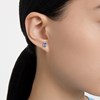 Boucles d'oreilles clous Swarovski Stilla bleues - vue V2