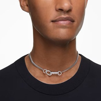 Collier Swarovski Dextera taille L plaqué argent
