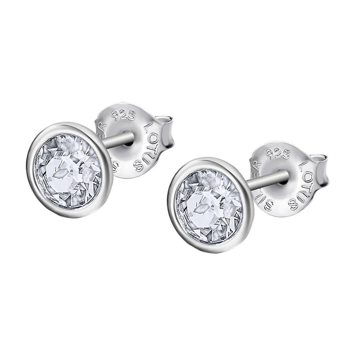 Boucles d'oreilles puces Lotus Silver Charming Lady