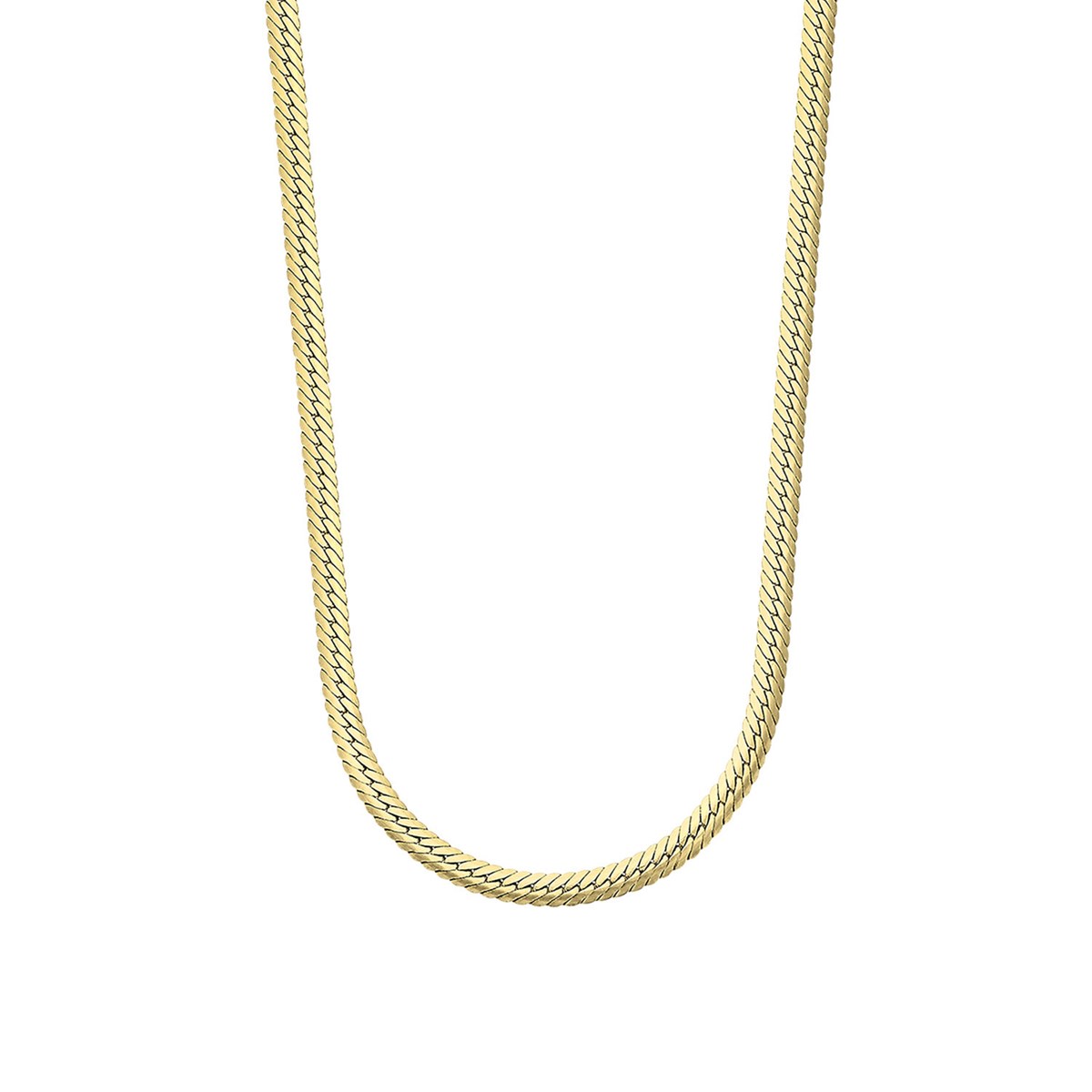Collier chaîne Lotus Silver maille anglaise dorée
