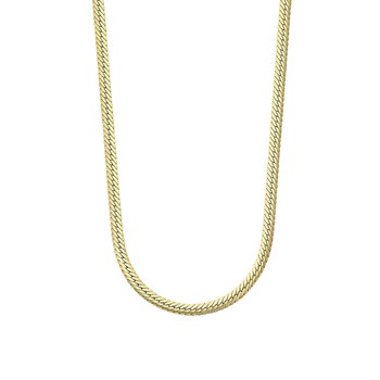 Collier chaîne Lotus Silver maille anglaise dorée
