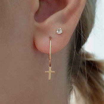 Boucles d'oreilles Elena doré femme