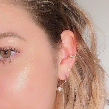 Boucles d'oreilles Sage doré femme