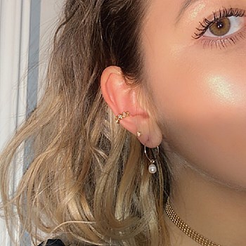 Boucles d'oreilles Sage doré femme