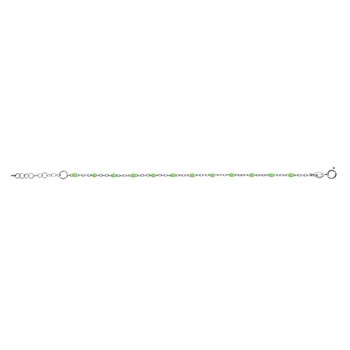 Bracelet argent - Olives vert fluo