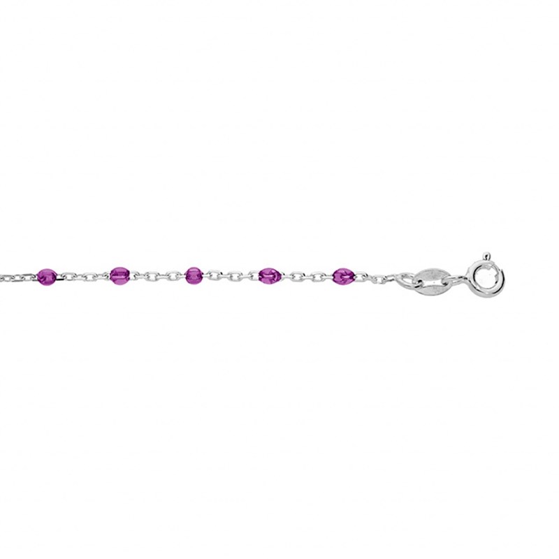 Bracelet argent - Olives violettes