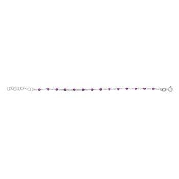 Bracelet argent - Olives violettes